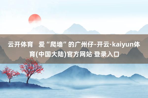云开体育   爱“爬墙”的广州仔-开云·kaiyun体育(中国大陆)官方网站 登录入口
